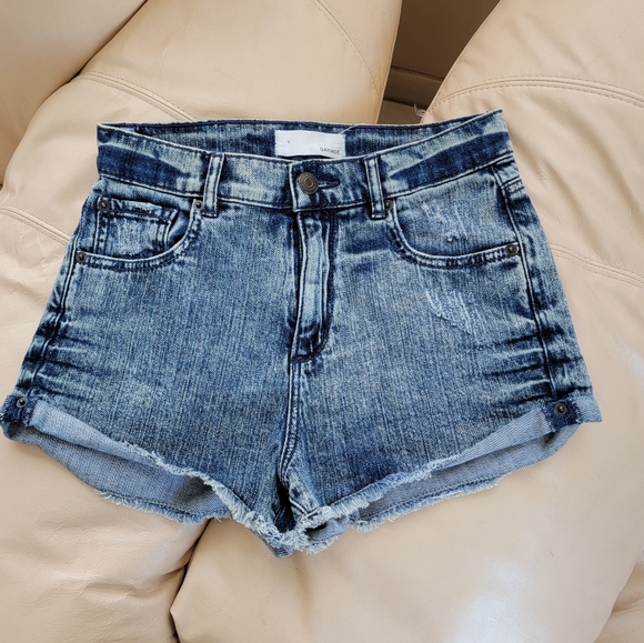 Garage Denim High Rise Slim Sexy Short Shorts - Picture 1 of 7